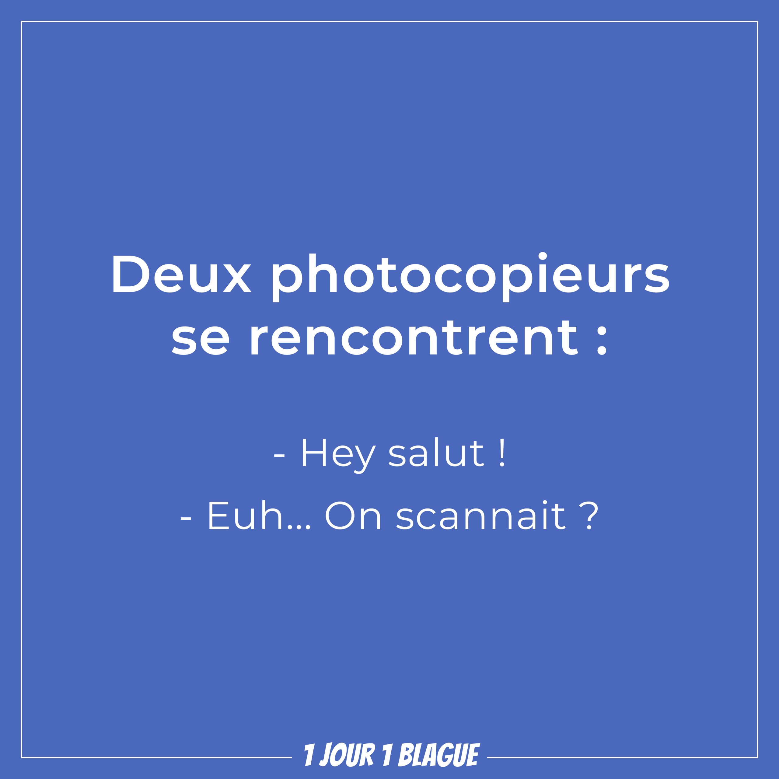 Jour Blague Deux Photocopieurs Se Rencontrent